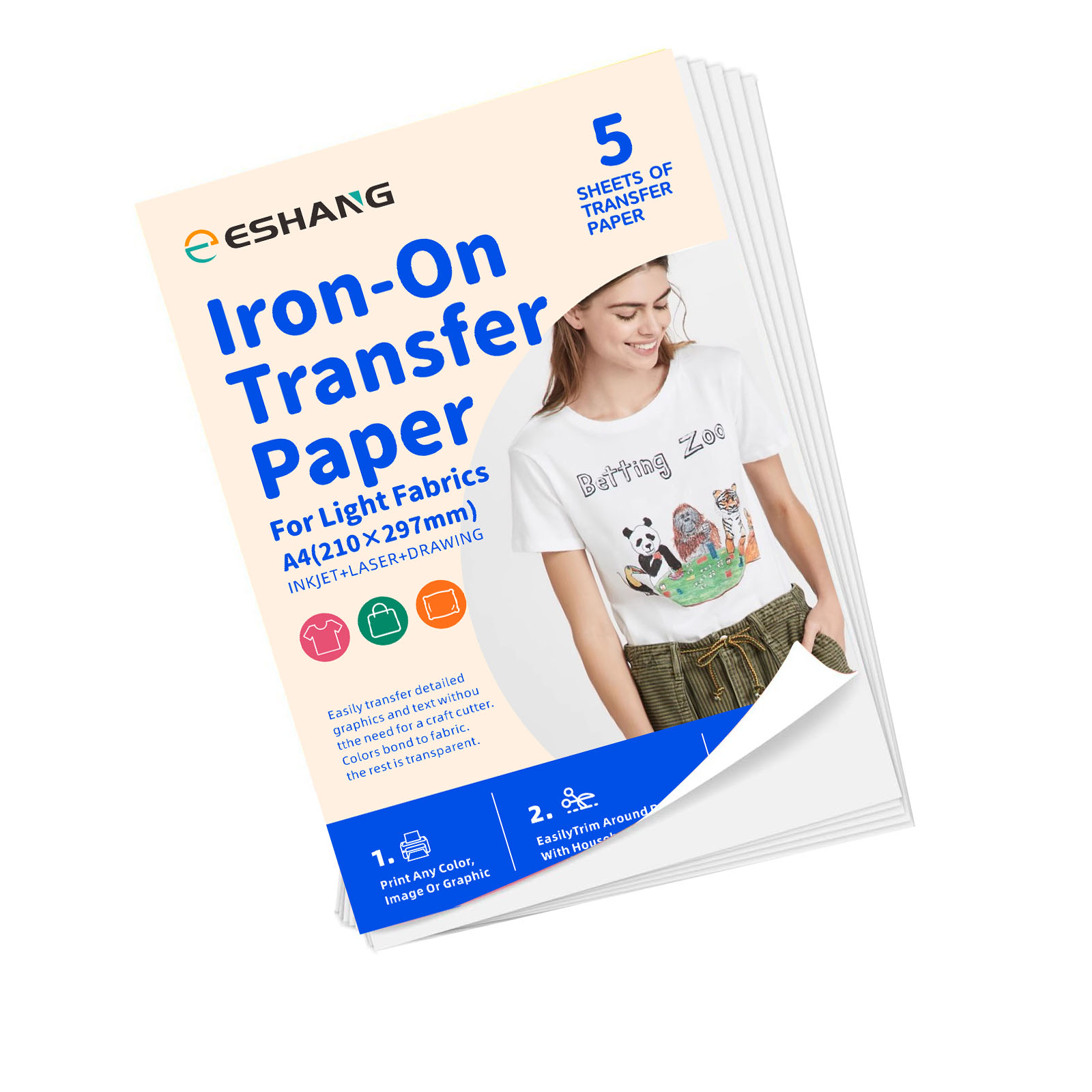 Fabric Softener Sheet - 5 Sheets A4 Heat Transfer Paper