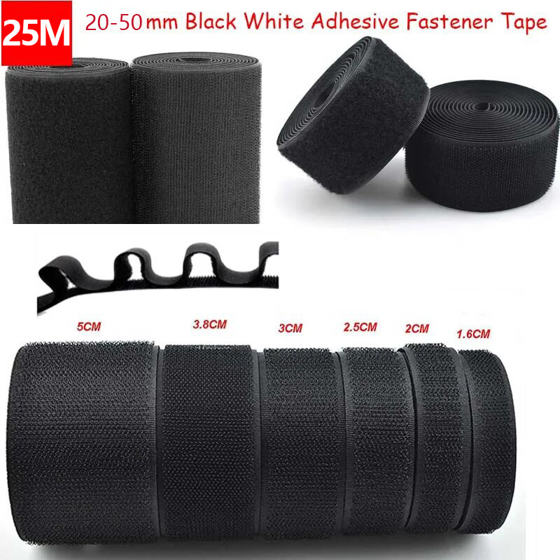 Velcro Sew On - Non-Adhesive Hook and Loop Tape 1/5/25Meter