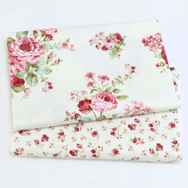 Sewing And Textile - Cotton Twill Printed Fabric Peony Small