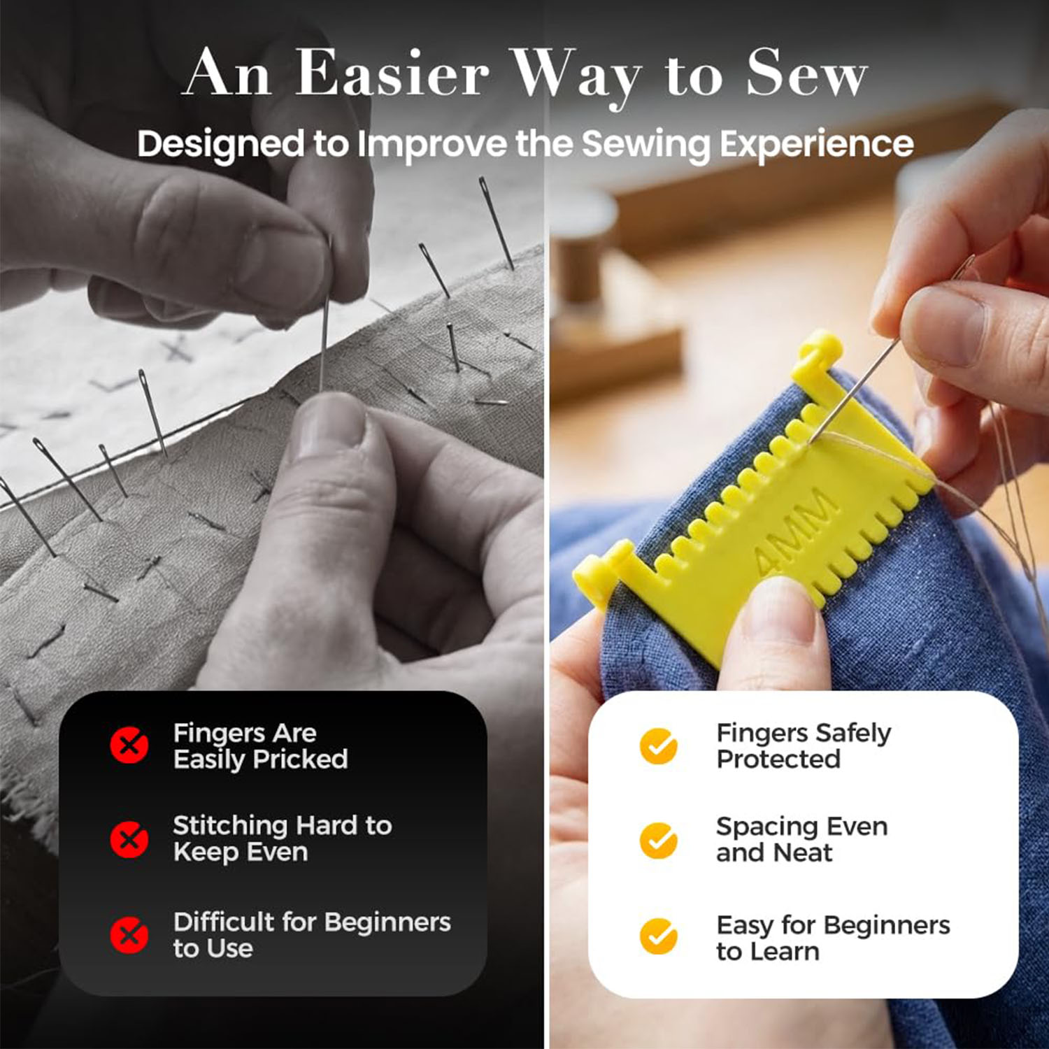 1 Piece Quilting Sewing Gauge  - Sewing Hemming avaliação e preço