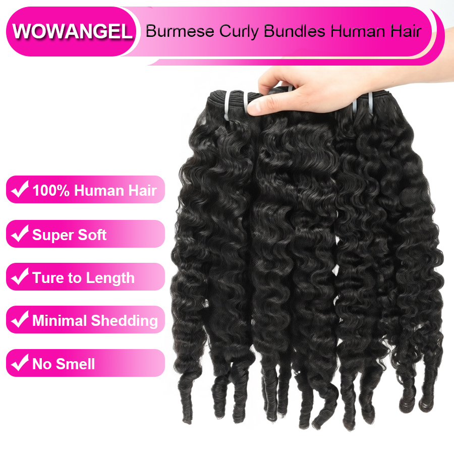 WOWANGEL Burmese Curly Bundles - Sewing Technology avaliação e preço
