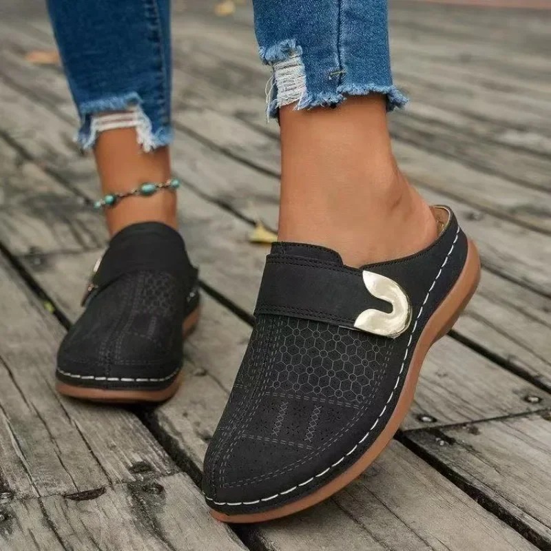 Women's solid-colored wedge sa - Velcro Sew On avaliação e preço