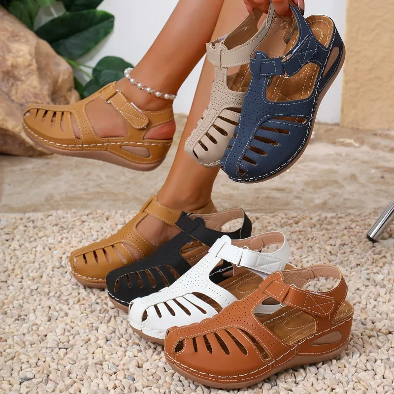 Women Closed Toe Fisherman San - Velcro Sew On avaliação e preço