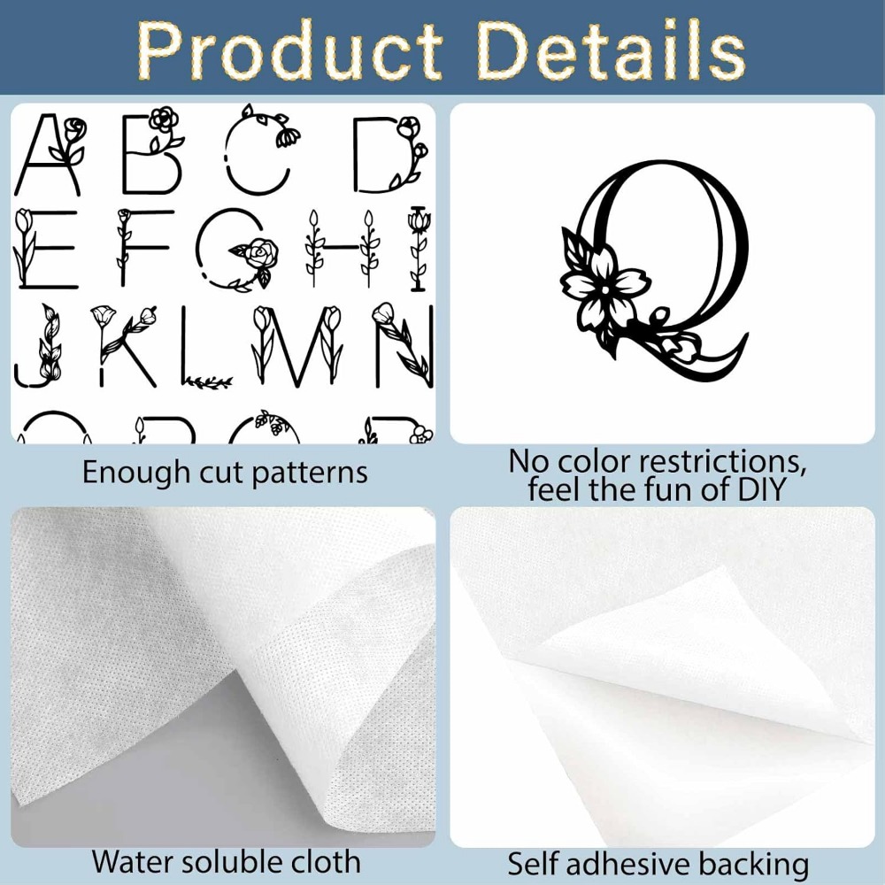 Letter A-Z Water Soluble Embro - Sewing Kit avaliação e preço
