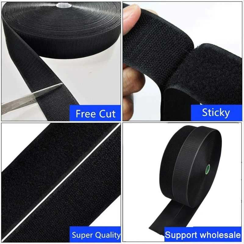 1-10M Hook and Loop Tape Nylon - Velcro Sew On avaliação e preço