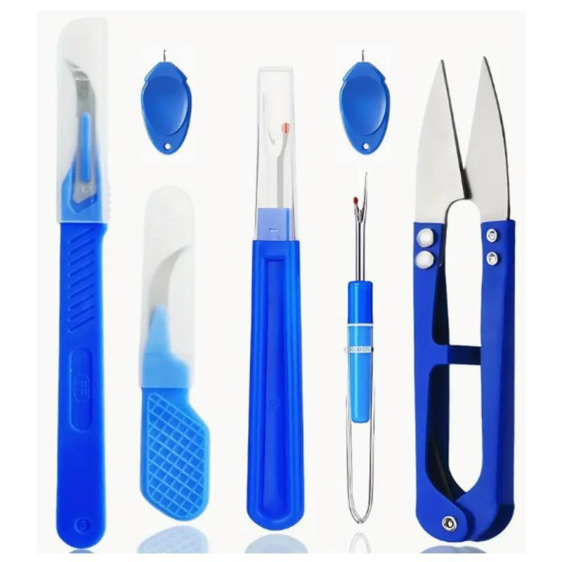 5 Pieces Of Blue Sewing Tear M - Sewing Kit avaliação e preço