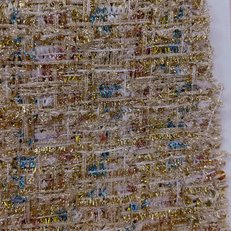 Gold Wire and Sequin Yarn-Dyed - Sewing Tweed avaliação e preço