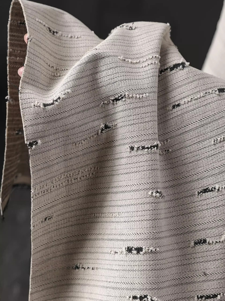 Striped Denim Cotton Jacquard  - Sewing Recycling avaliação e preço