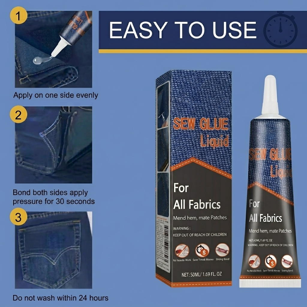 50ml Fabric Sewing Glue Fast D - Sewing Repair avaliação e preço