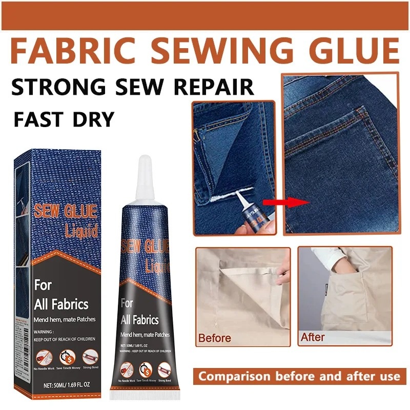 50ml Fabric Sewing Glue Fast D - Sewing Repair avaliação e preço