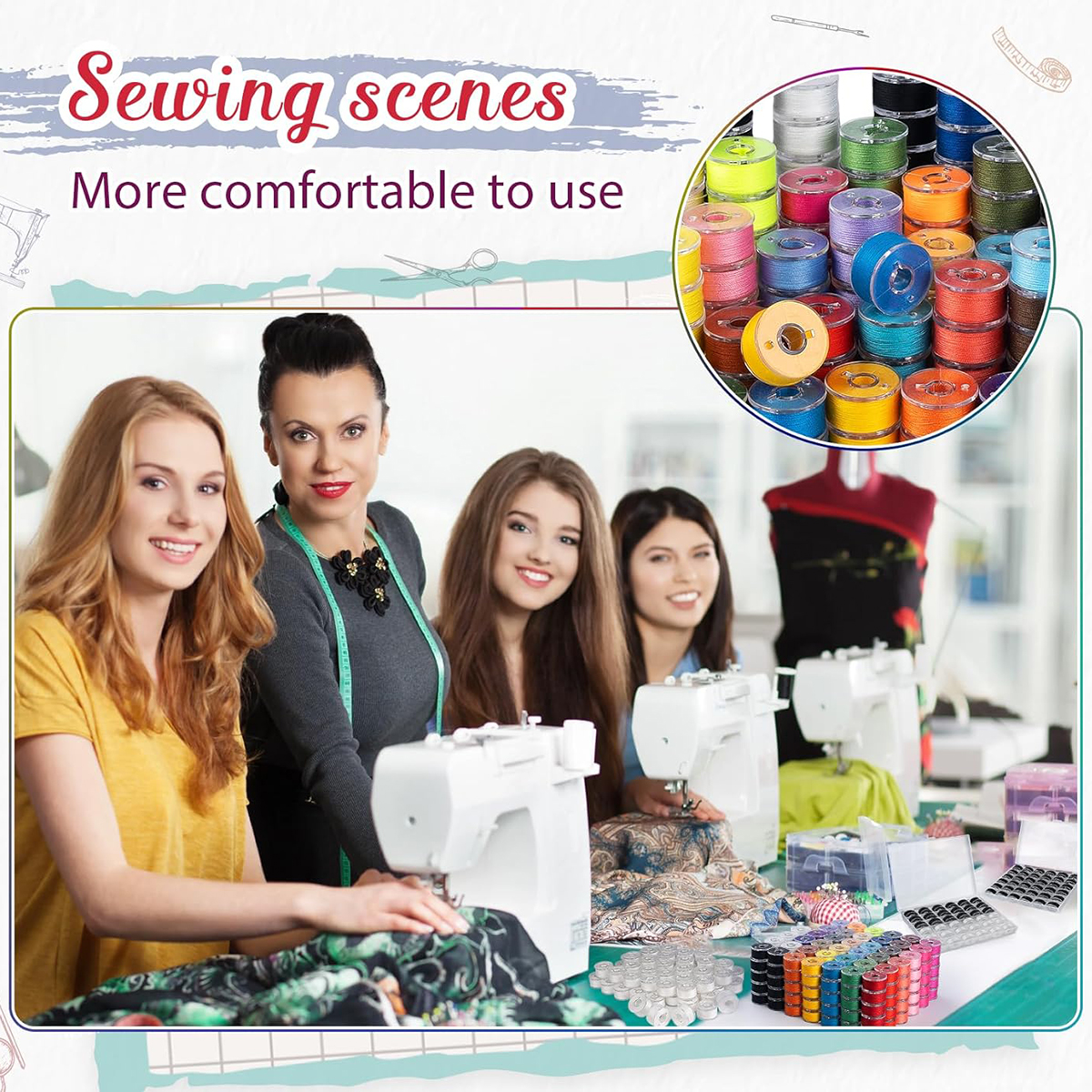 20Pcs Bobbins and Sewing Threa - Sewing Machine Yarn avaliação e preço
