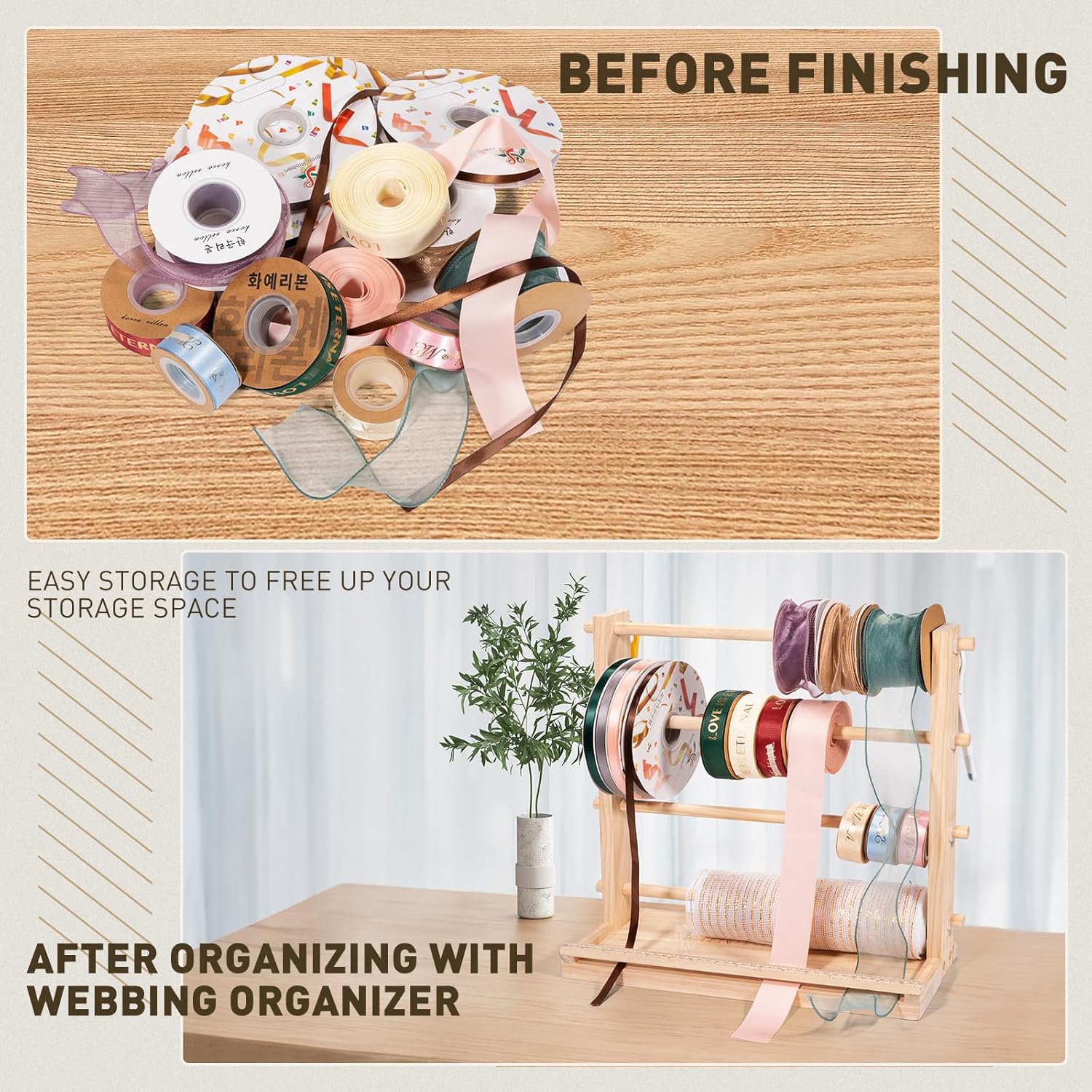 Ribbon Storage Rack Spool Hold - Sewing Roll avaliação e preço