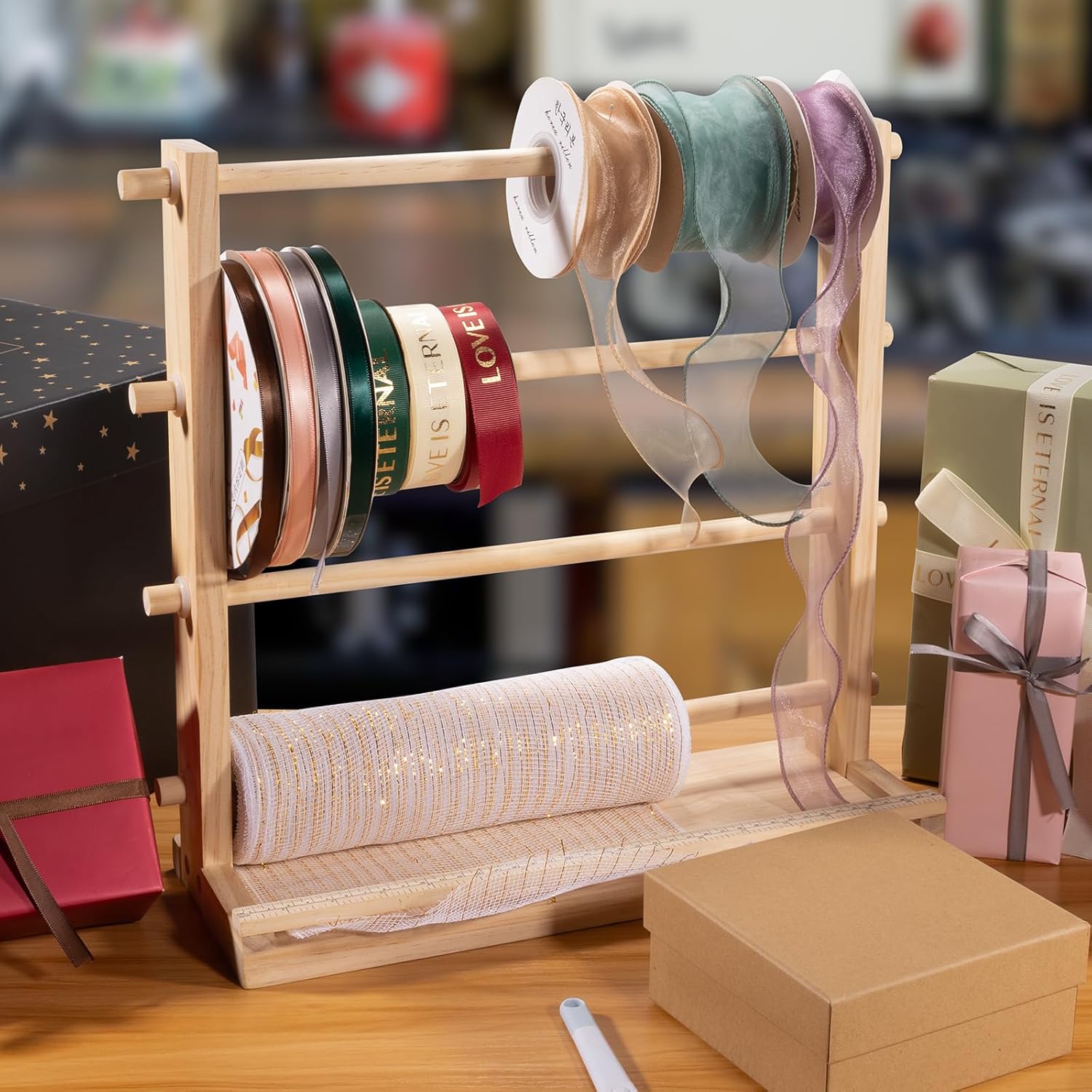 Ribbon Storage Rack Spool Hold - Sewing Roll avaliação e preço