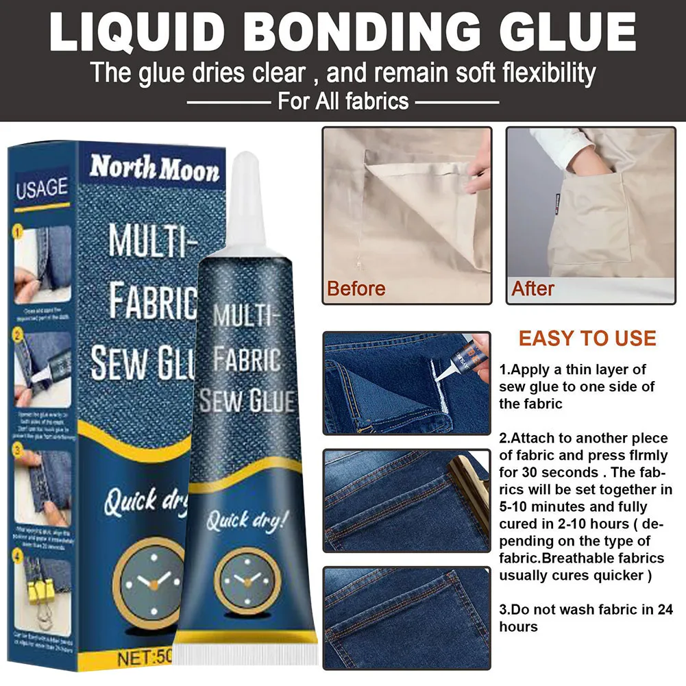 50ml Fabric Glue Quick Dry Fab - Sewing Technology avaliação e preço