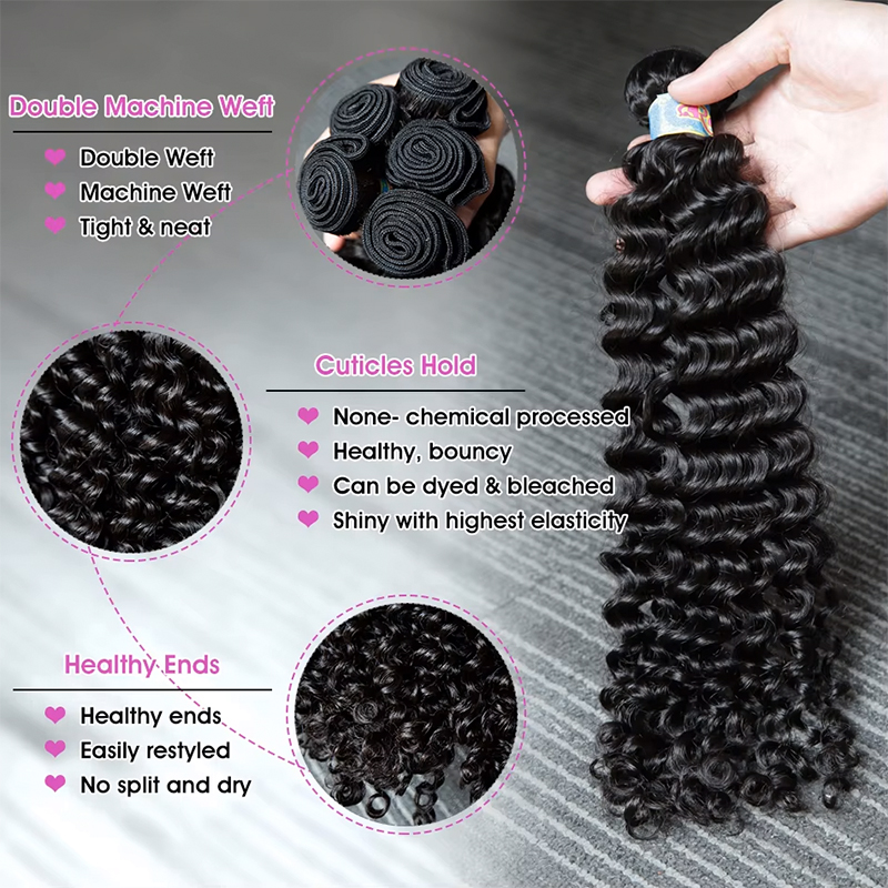 Real Human Hair Bundles Brazil - Sewing Technology avaliação e preço