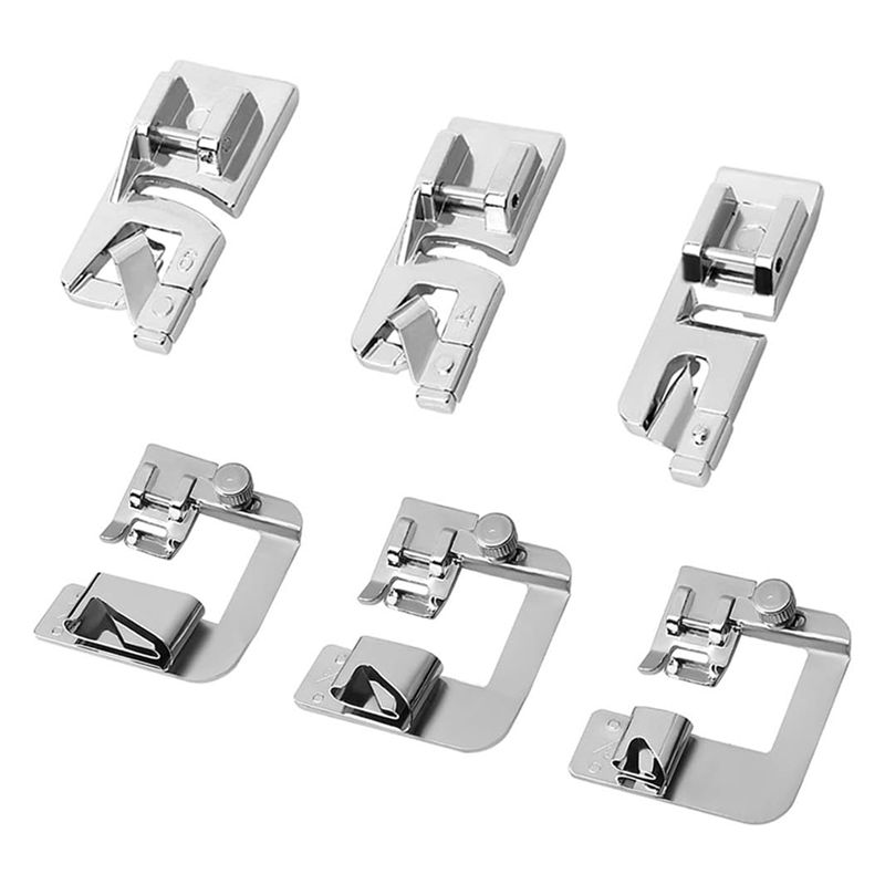 AA63 HOT 6 Pcs Rolled Hem Pres - Sewing Kit avaliação e preço