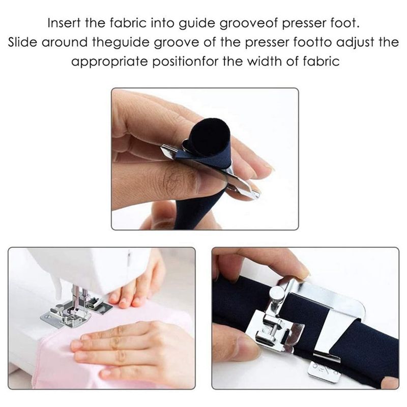 AA63 HOT 6 Pcs Rolled Hem Pres - Sewing Kit avaliação e preço