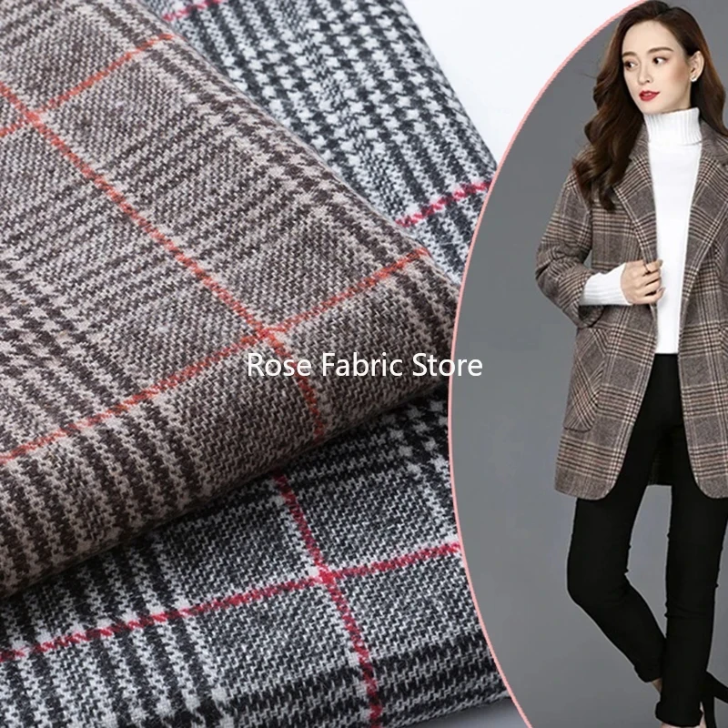 1 Meter Classic Woolen Houndst - Sewing Tweed avaliação e preço