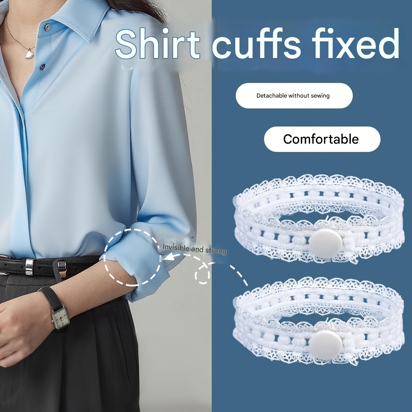 2/4Pcs Adjustable Lace Sleeve  - Sewing Roll avaliação e preço
