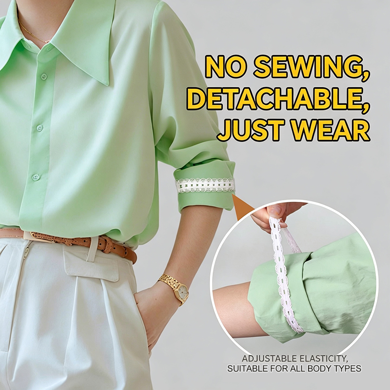 2/4Pcs Adjustable Lace Sleeve  - Sewing Roll avaliação e preço