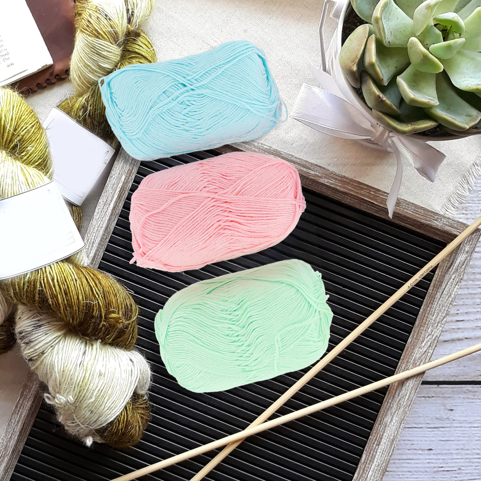 6 Rolls Crochet Yarn Lace Cott - Sewing Roll avaliação e preço