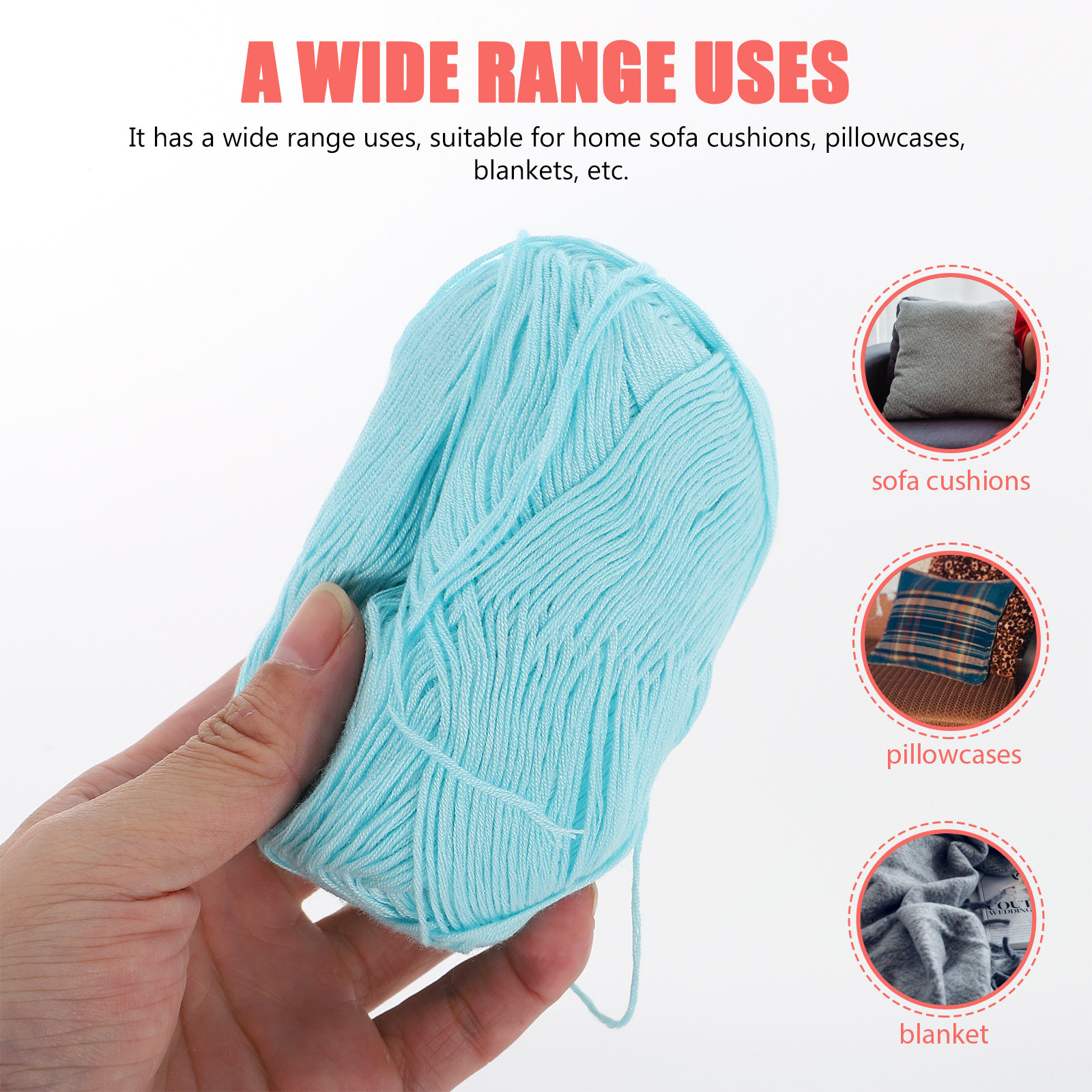 6 Rolls Crochet Yarn Lace Cott - Sewing Roll avaliação e preço