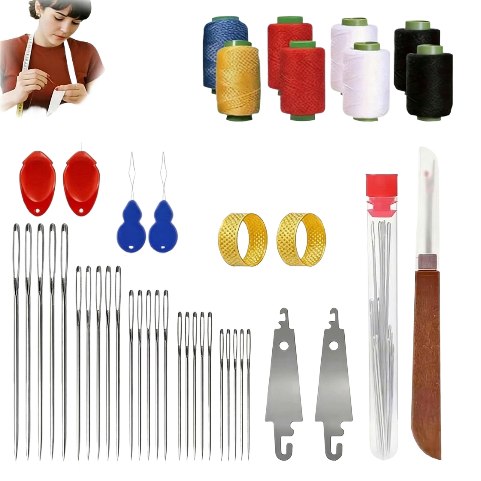 43pcs Big Eye Sewing Needle Ki - Sewing Kit avaliação e preço