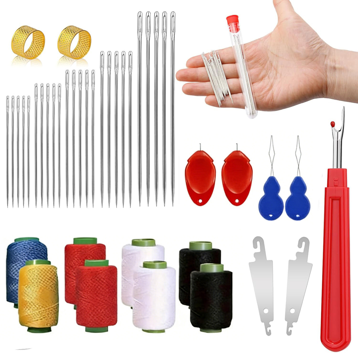 43pcs Big Eye Sewing Needle Ki - Sewing Kit avaliação e preço