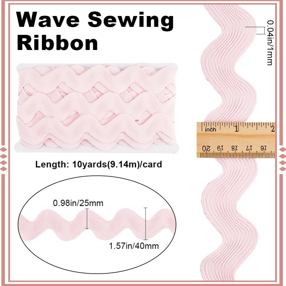 10 Yard 1.58 Inch Pink Rick Ra - Sewing Kit avaliação e preço