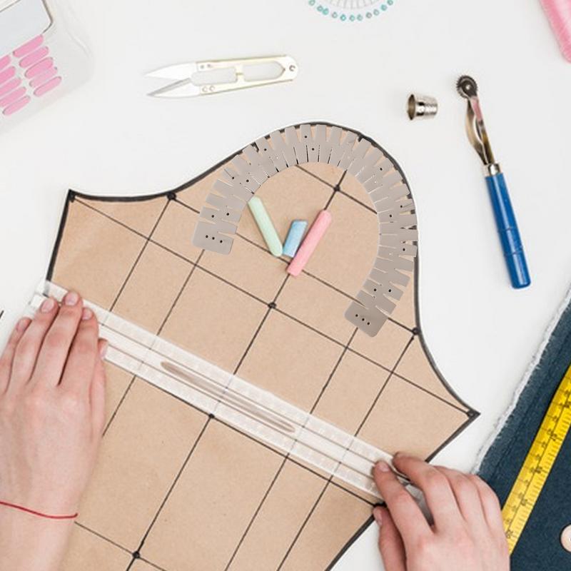 Hot Hem Ruler Flexible Silicon - Sewing Hemming avaliação e preço