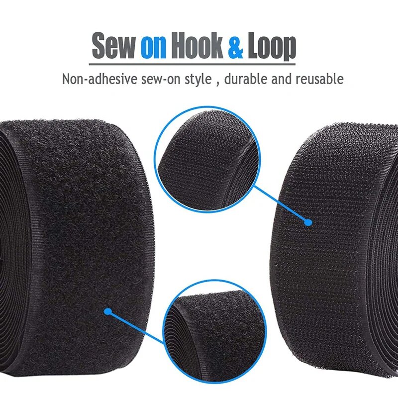 Non-Adhesive Hook and Loop Tap - Velcro Sew On avaliação e preço
