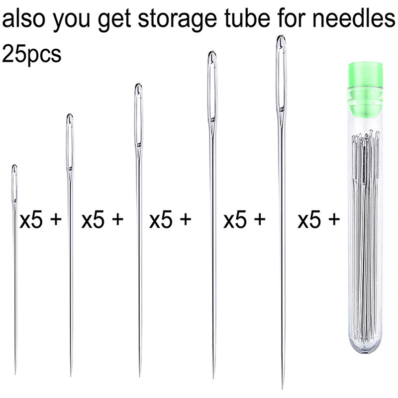 25Pcs Large Eye Stitching Need - Leather Needle Heavy avaliação e preço