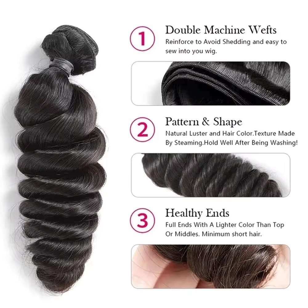Raw Human Hair Bundles Brazili - Sewing Technology avaliação e preço