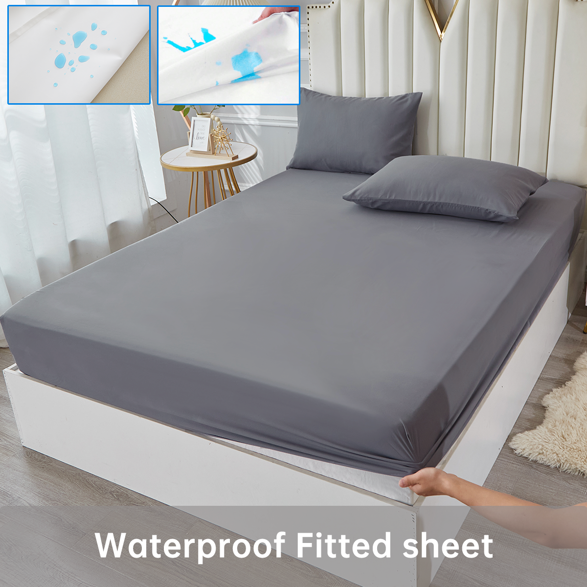 3/4pcs Solid Beding Set, Water - Fabric Softener Sheet avaliação e preço