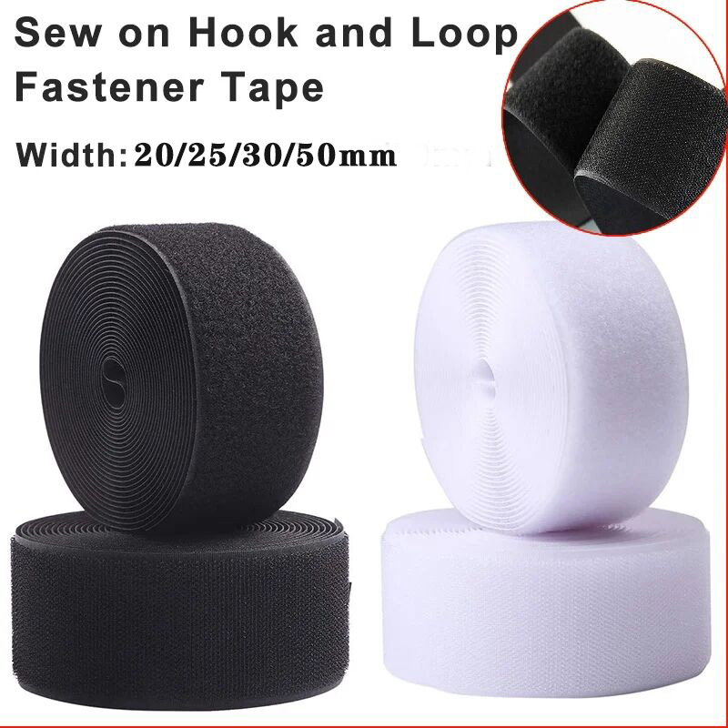 20-50mm Black White Hook and L - Velcro Sew On avaliação e preço