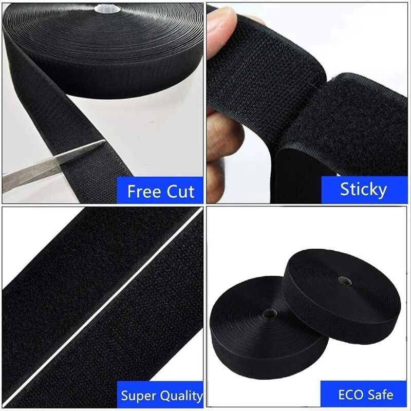 20-50mm Black White Hook and L - Velcro Sew On avaliação e preço