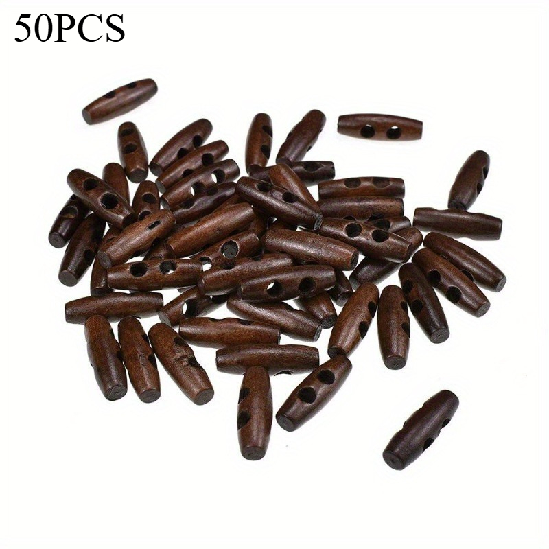 50pcs Recycled Wood Horn Toggl - Sewing Recycling avaliação e preço