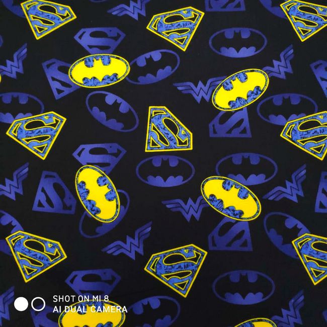 140cm Width Cartoon Batman Log - Sewing And Textile avaliação e preço