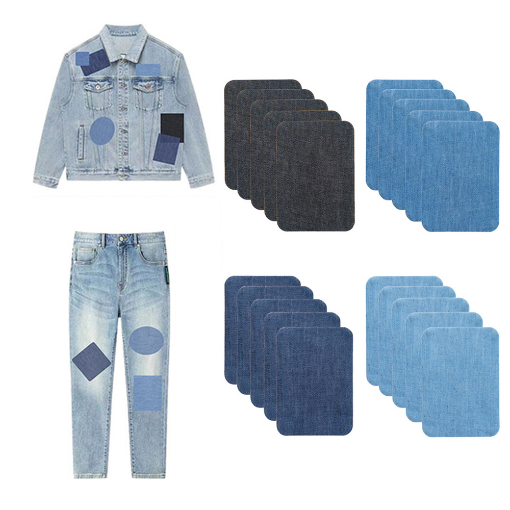 20PCS Cotton Denim Patches Rep - Sewing Repair avaliação e preço
