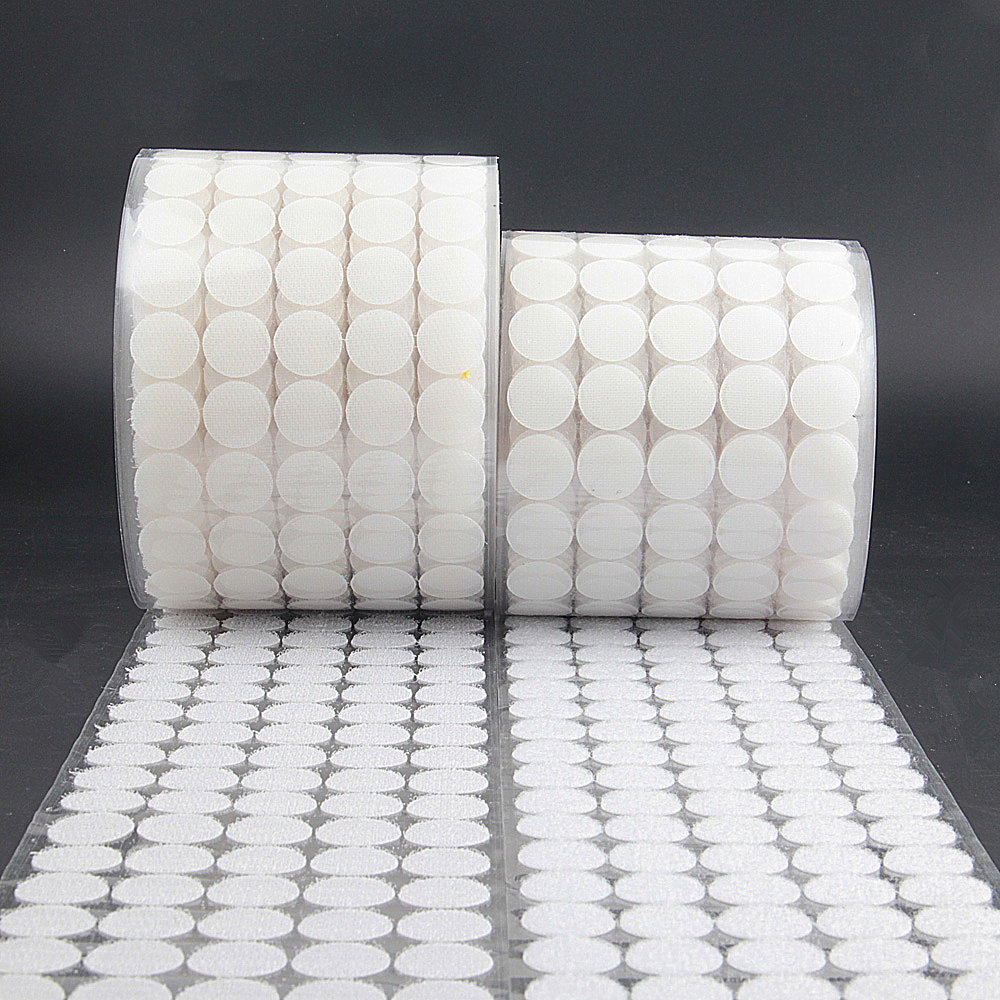 1000pair 10/15/20mm White Dot  - Velcro Sew On avaliação e preço