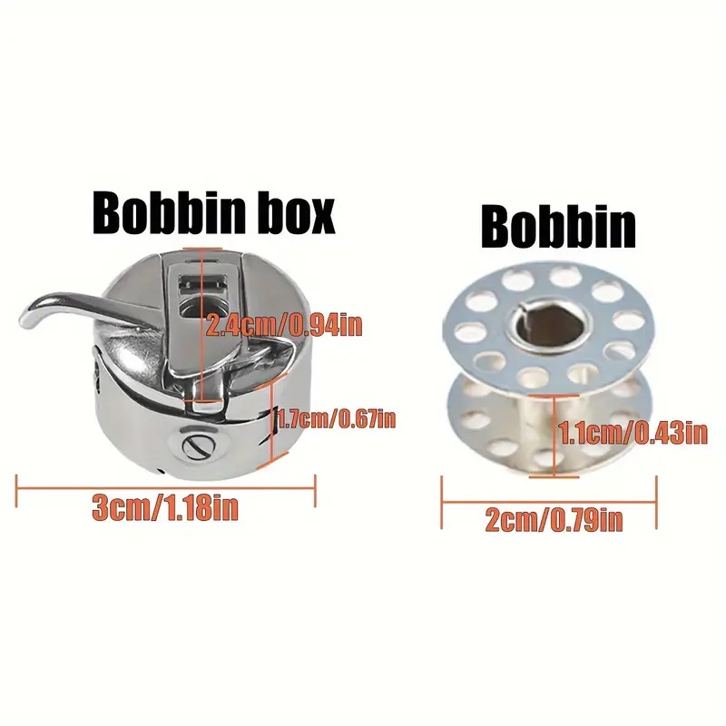 Bobbin Case and Metal Bobbins  - Sewing Machine Yarn avaliação e preço