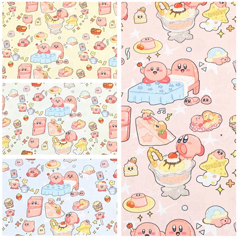 Cartoon Kirby 100 Cotton Fabri - Sewing And Textile avaliação e preço