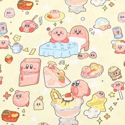 Cartoon Kirby 100 Cotton Fabri - Sewing And Textile avaliação e preço