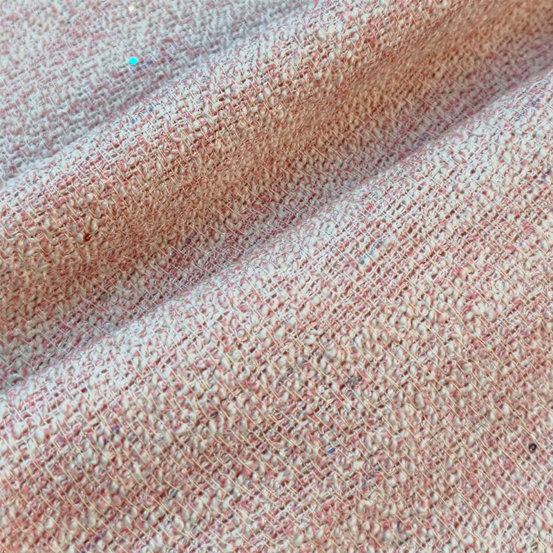 Light Pink Color With Sequin Y - Sewing Tweed avaliação e preço