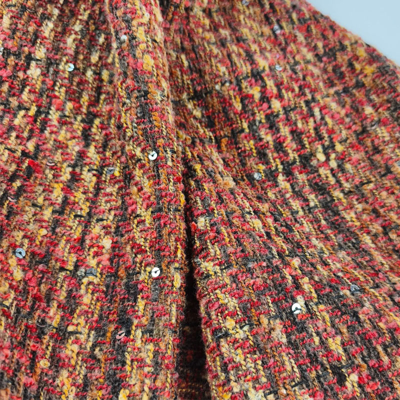 Red and Black Lattice Yarn-Dye - Sewing Tweed avaliação e preço