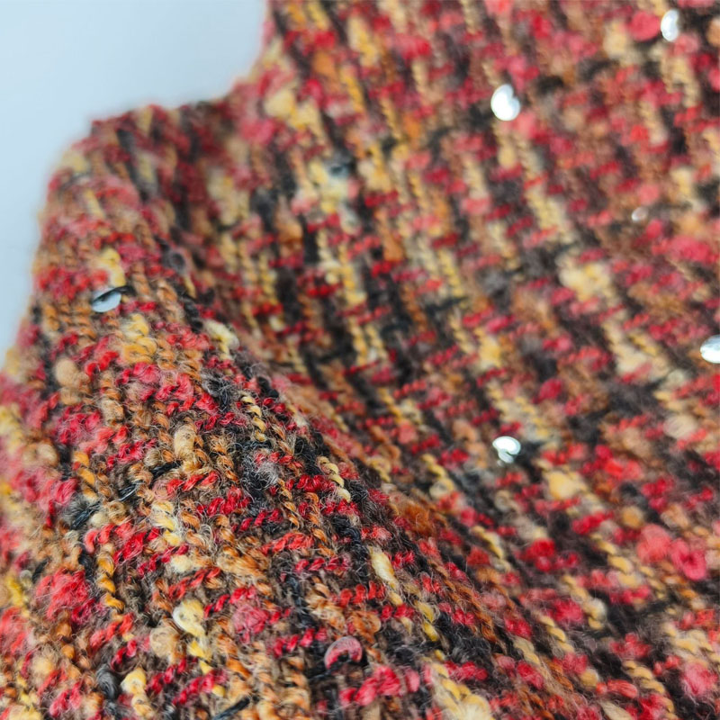 Red and Black Lattice Yarn-Dye - Sewing Tweed avaliação e preço