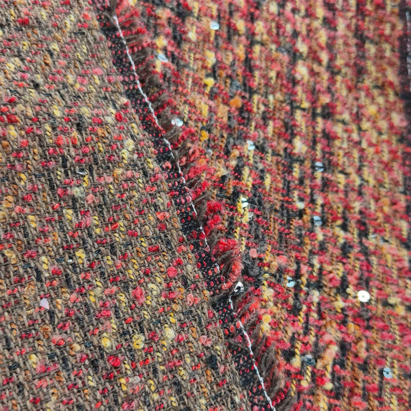 Red and Black Lattice Yarn-Dye - Sewing Tweed avaliação e preço