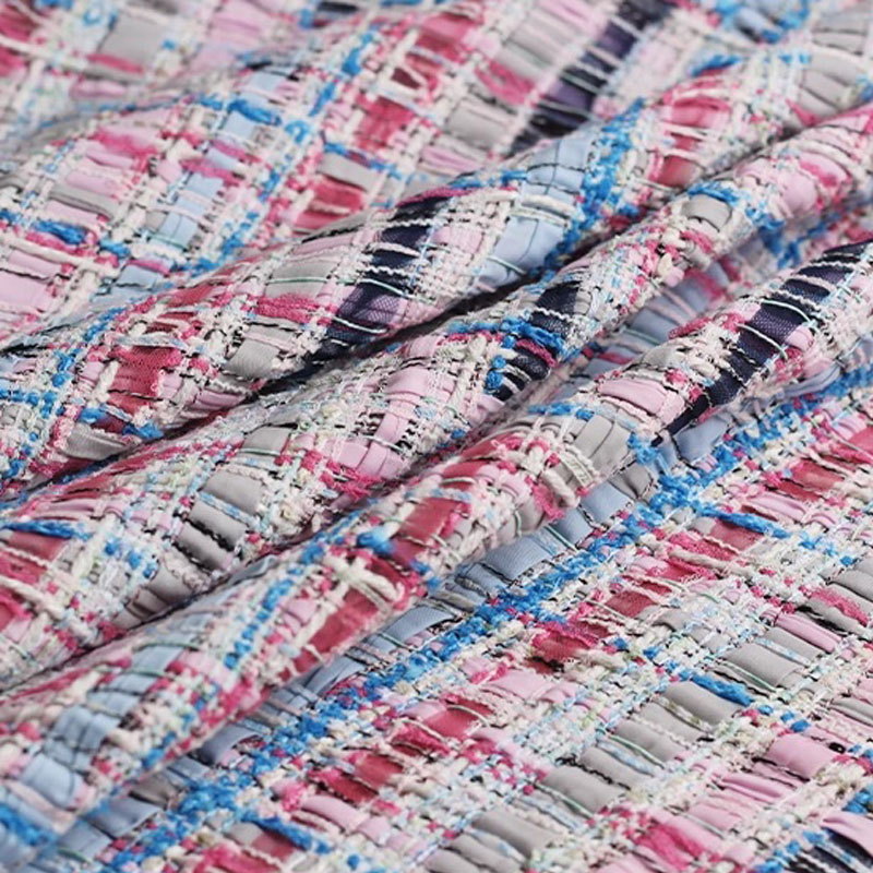 Luxury Pink & Blue Stripe Twee - Sewing Tweed avaliação e preço