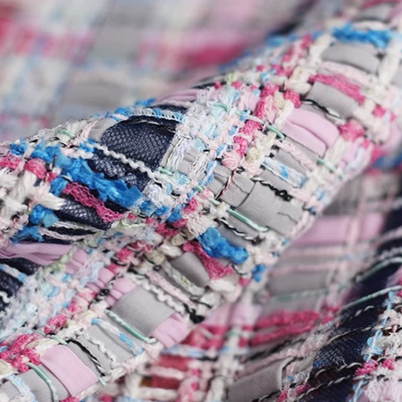 Luxury Pink & Blue Stripe Twee - Sewing Tweed avaliação e preço