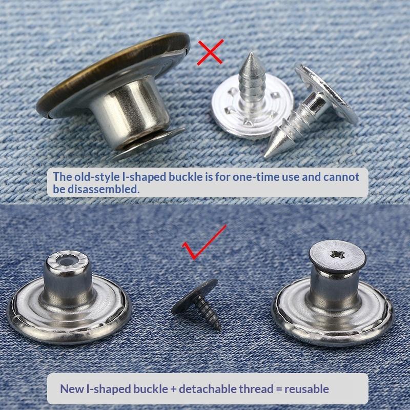 10/20Pcs Metal Jeans Buttons W - Sewing Repair avaliação e preço